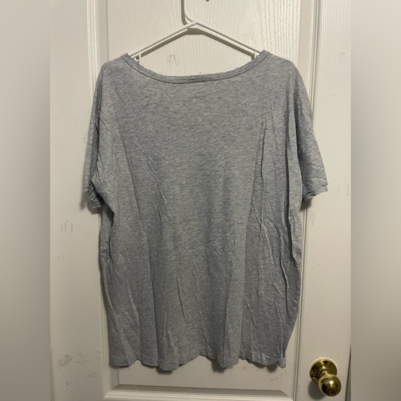 3 for $10 | Light Grey Real Soft Oversized V-Neck Shirt - Picture 2 of 7